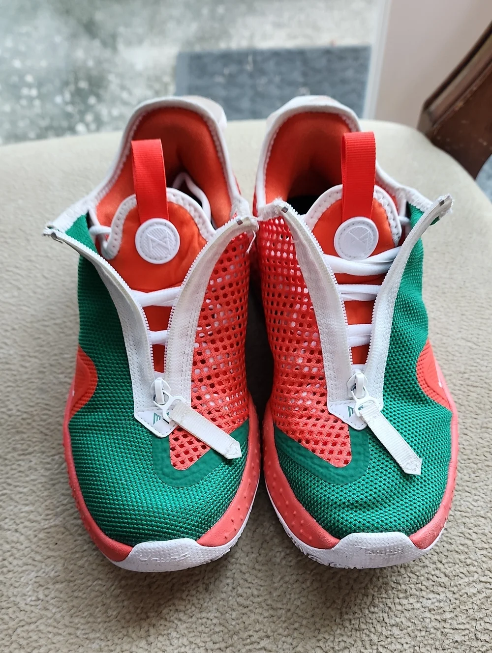 Nike PG 4 By You Custom Orange Green Paul George CQ7339-991 Basketball Item#1022